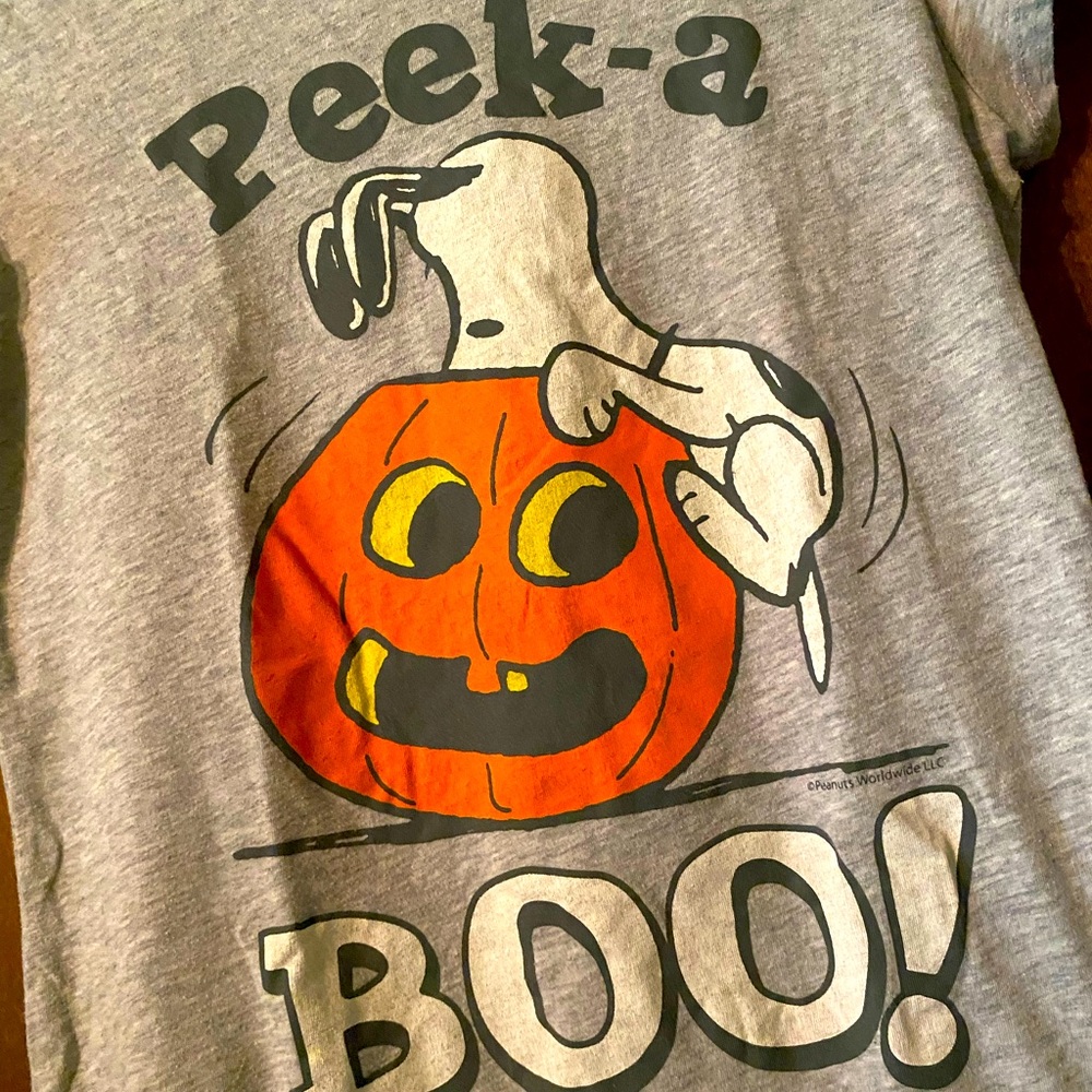 Snoopy Peek-a-Boo Peanuts Halloween Tee